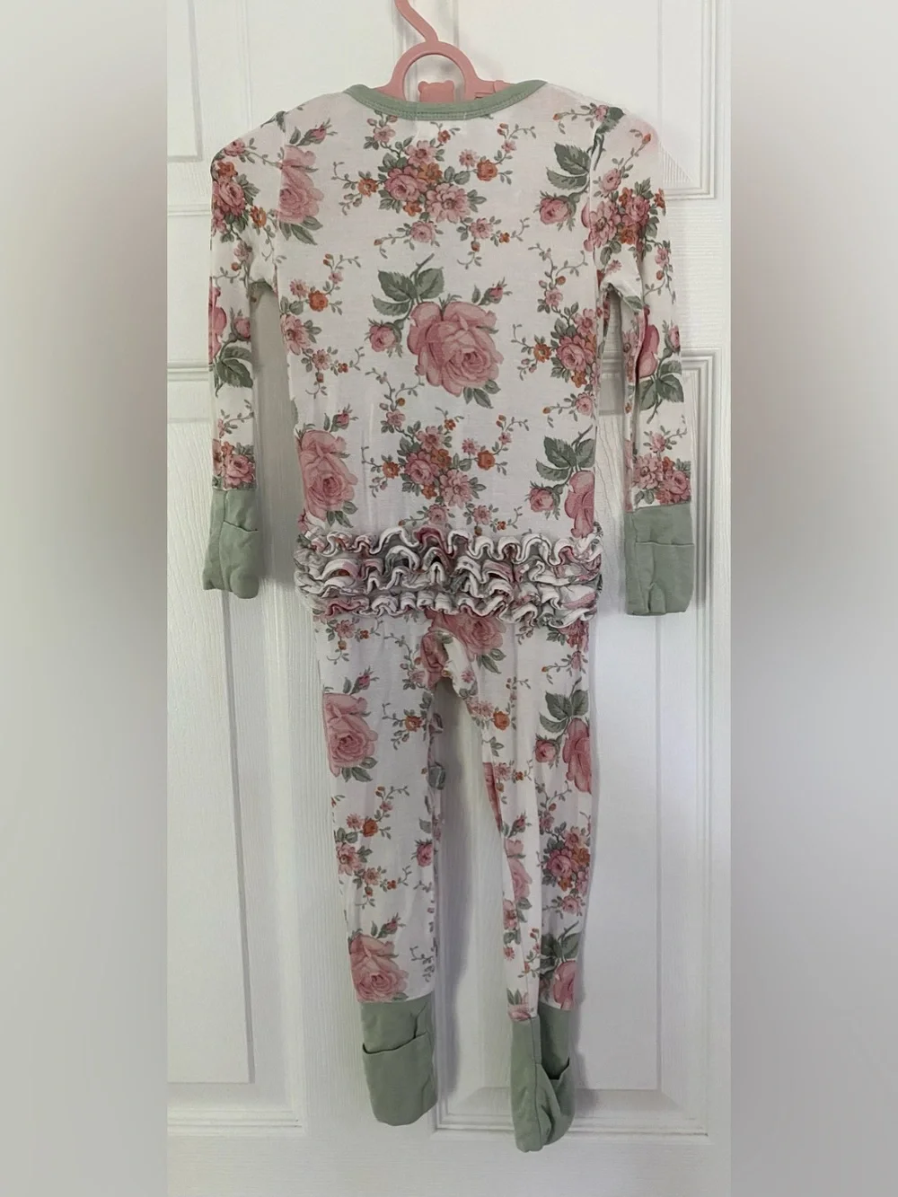 Angel Dear Floral Ruffle-butt Bamboo Pajamas
